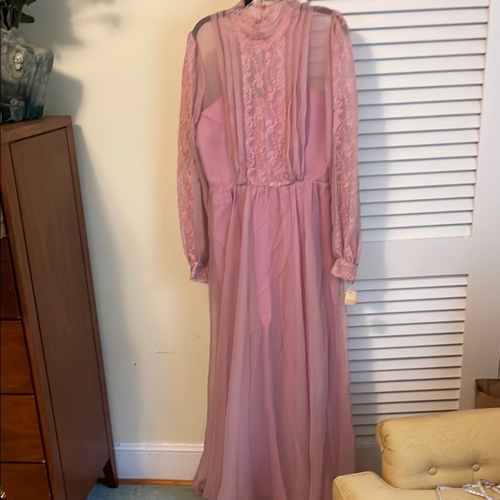 Elegant Pink Lace Dress, vintage